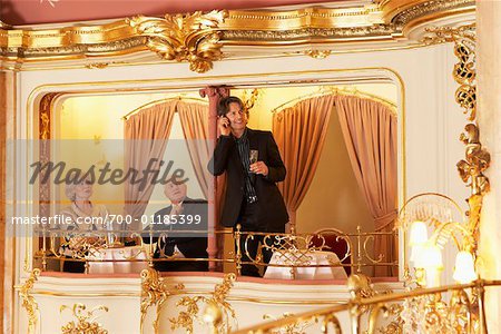 Man at the Opera, Talking on Cellular Phone