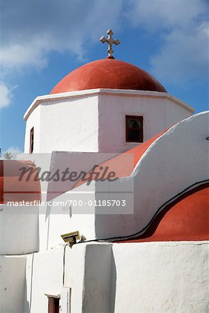 L'église, la ville de Mykonos, Mykonos, Grèce