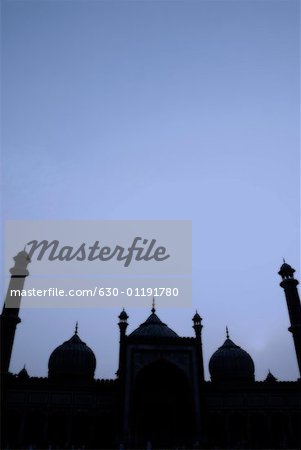 Kontur einer Moschee Jama Masjid, Neu Delhi, Indien