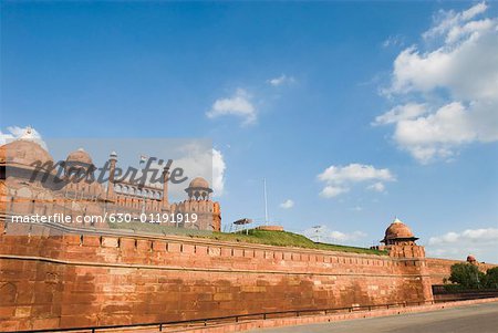 Panoramic view of a fort, Red Fort, New Delhi, India