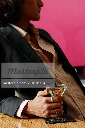 Portrait of Man with Martini