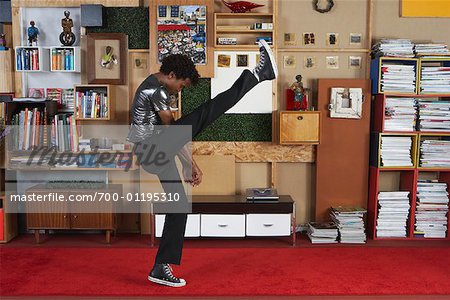 Man Dancing in Loft