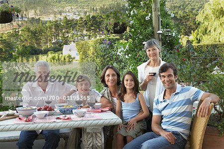 Family Eating Outdoors