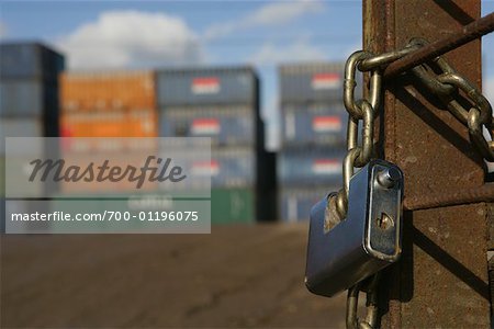 Sperre und Tor für Container Yard