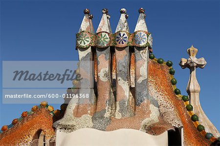 Rooftop, Casa Batllo, Barcelona, Spain