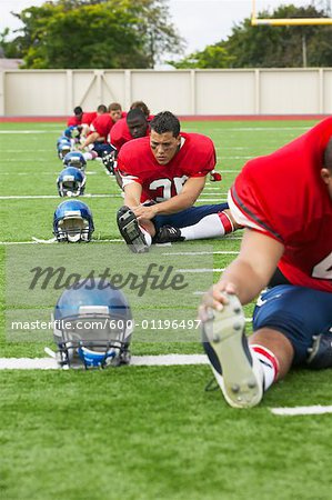 Football Players Stretching