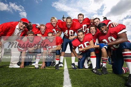 Football Players Celebrating