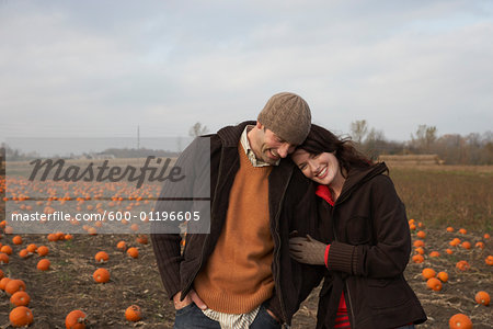 Couple in Pumpkin Patch