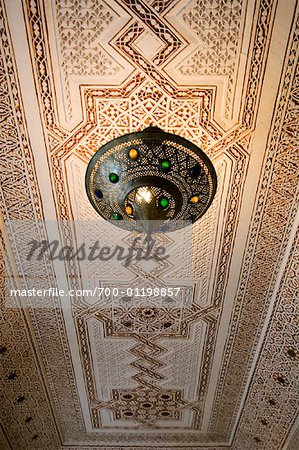 Plafond du Riad, Marrakech, Maroc