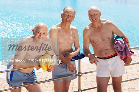 Portrait of Men at Swimming Pool