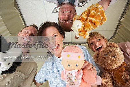 Parents, Doctor and Nurse with Toys