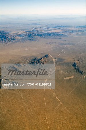 Aerial View of Desert, Nevada, USA