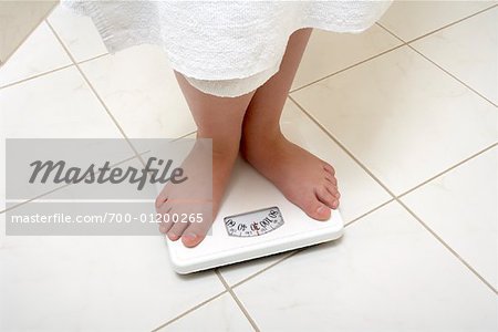 Girl Standing on Scale