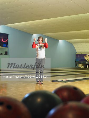 Girl at Bowling Alley
