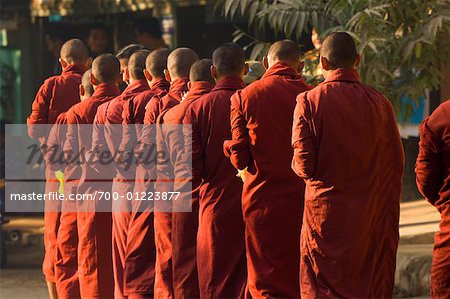 Buddhist Monks, Bagan, Myanmar