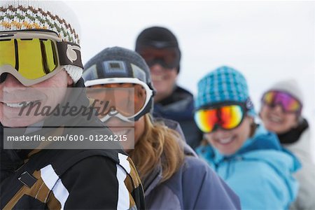 Portrait of People Wearing Ski Goggles