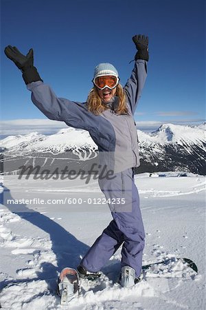 Snowboarder, Whistler, Colombie-Britannique, Canada