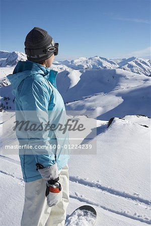 Snowboarder auf Ski HÃ¼gel, Whistler, BC, Kanada