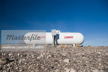 Propane Tank in Desert, Nevada, USA