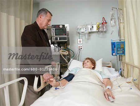 Husband Visiting Wife in Hospital