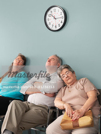 People Sleeping in Waiting Room People Sleeping in Waiting Room