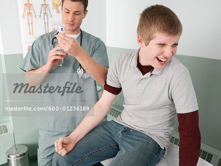 Boy Getting Injection Boy Getting Injection