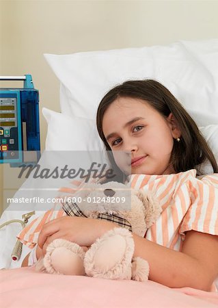 Girl in Hospital Room