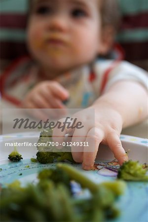 Baby Reaching for Broccoli