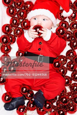 Baby Dressed as Santa