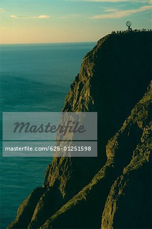 Cliff at the waterfront, North Cape, Norway