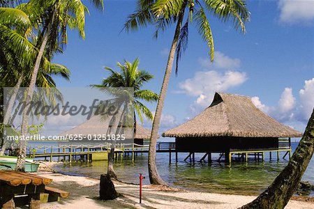 Stilt house in the sea, Bali Hai Hotel, Bora Bora, Society Islands French Polynesia