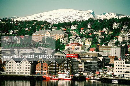 Stadt am Wasser, Tromsø, Norwegen