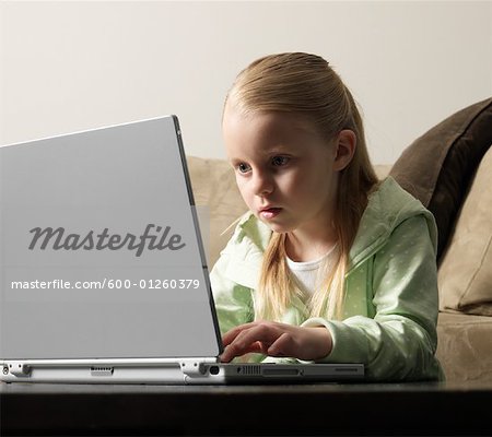Girl Using Laptop
