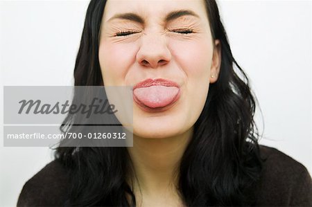 Woman Sticking Tongue Out