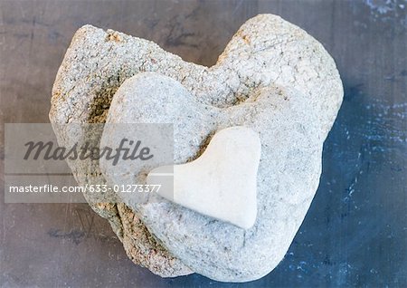 Stack of heart shaped stones