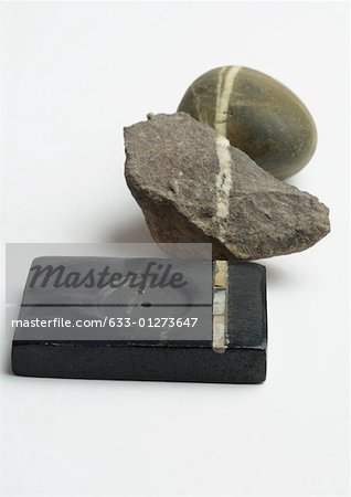 Pebble, stone, and incense holder