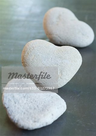 Heart-shaped stones
