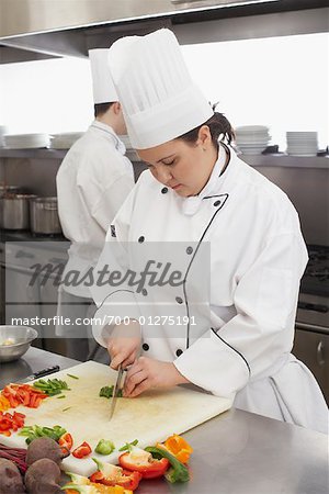 Chef Chopping Vegetables