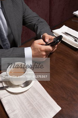 Homme d'affaires au Restaurant