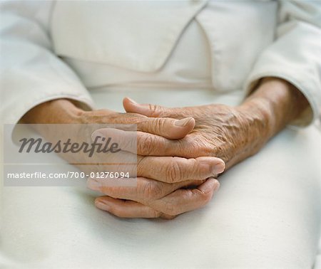 Close-up of Elderly Woman's Hands
