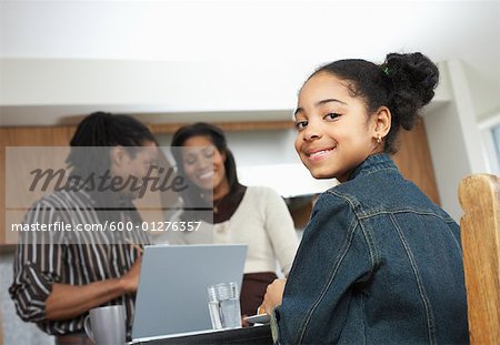 Family in Kitchen