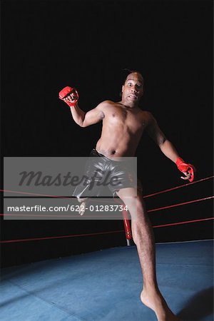 Mixed Martial Arts Fighter Kicking