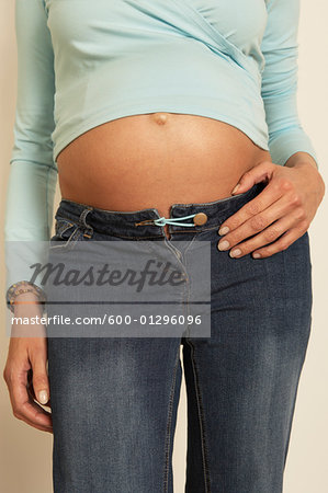 Close-Up of Pregnant Woman's Stomach