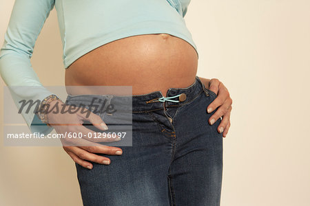 Close-Up of Pregnant Woman's Stomach