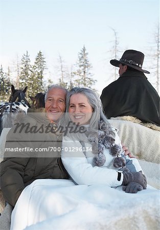 Couple on Sleigh Ride