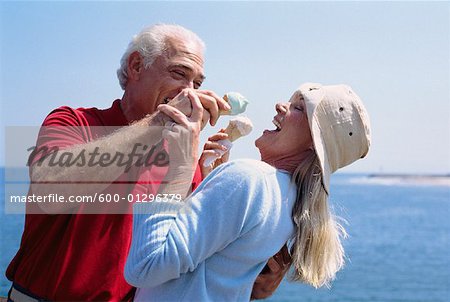 Couple Eating Ice Cream Cones
