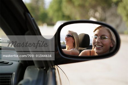 Reflection of Girls in Car