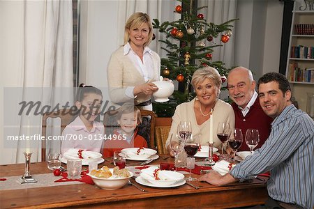 Portrait of Family at Table