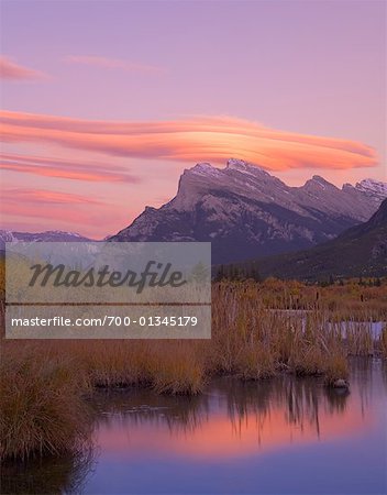 Lacs Vermillion et Mont Rundle, Parc National Banff, Alberta, Canada