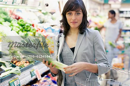 Portrait of Woman in Grocery Store
